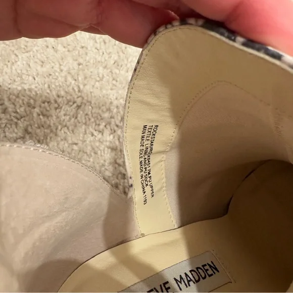 Steve Madden “Rockstar” black and white snake print heeled booties - Picture 7 of 7